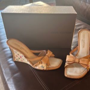 Authentic Multicolored Louis Vuitton wedges.. European size 36.5.